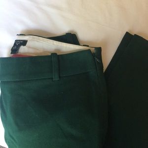 J Crew Green Skinny Pants